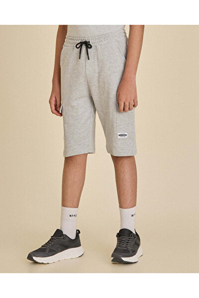 REDTAG Senior Boys Grey Melange Active Fashion Shorts