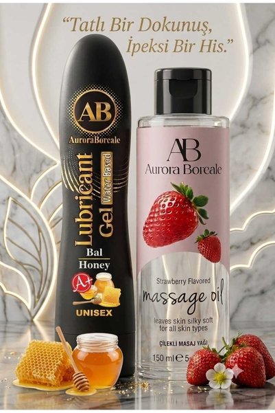 AuroraBoreale Premium 125 ML Bal Aromalı Kayganlaştırıcı Jel Çilek Kokulu 150...