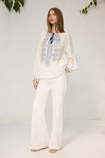 Touché Privé Embroidered Ethnic Bluz