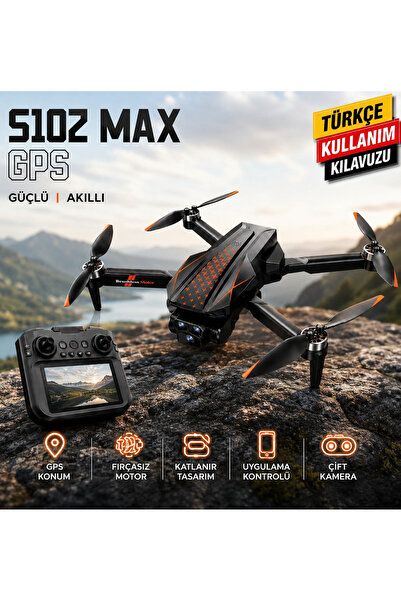 ROSE TEKNOLOJİ S102MAX Gps Drone Uzun Menzilli Ekranlı Kumanda Eve Dönüş Modl...