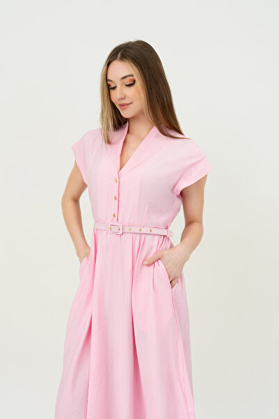 Jodtique فستان نسائي مع حزام أنيق