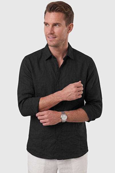 Rizz up Black 100% Cotton Relaxed Fit Men's Shirt – Summer Breathable Modern ...