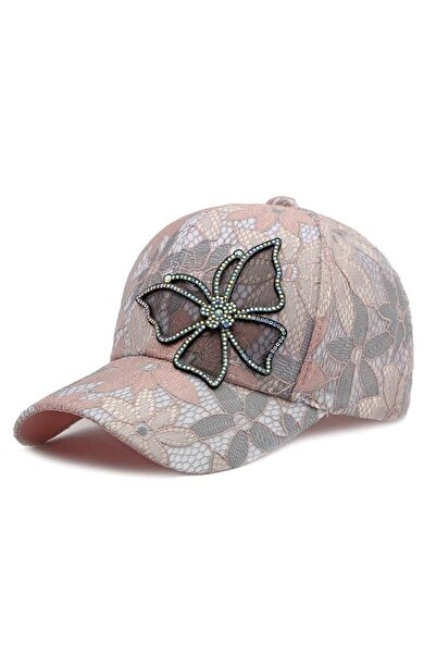 valkyrie Women's Stoned Butterfly Flower Detailed Lace Hat Adjustable Sports ...