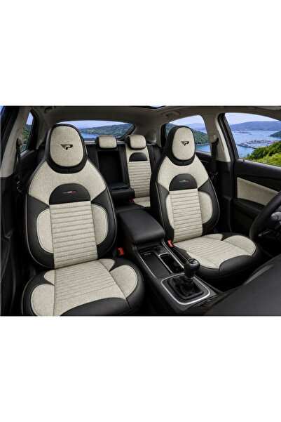 DELUXETUNING Set huse scaune auto universale de lux Panda Enzo, fata-spate, p...