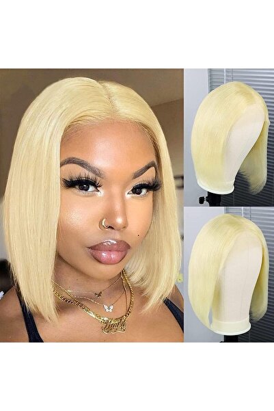 Estelle Lace Front Human Hair Bob Wig, Pre Plucked Hairline Short Lace Front ...