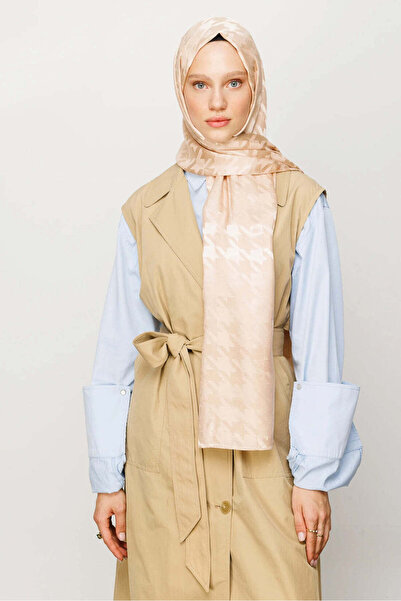 wesscollection شال نسائي منسوج من الجاكار اللامع بنقشة مخالب الغراب 75x185 سم