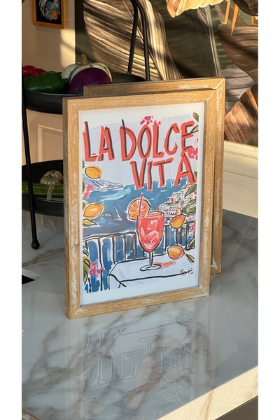 FlorenziArt 21x30 A4 Yaz Kolleksiyonu | Beyaz Eskitme Masif Ahşap Çerçeve | D...