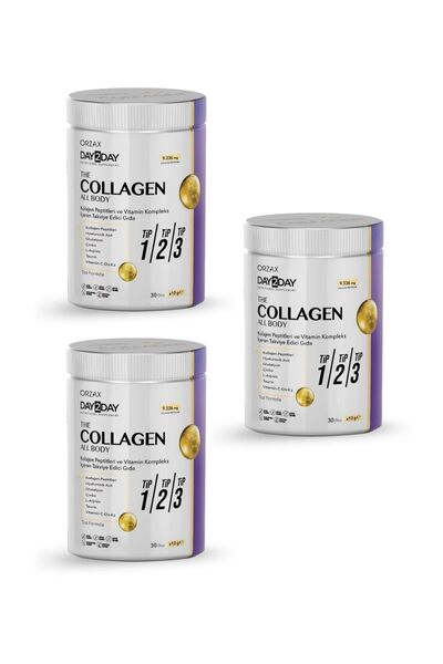 DAY2DAY The Collagen All Body Toz 10 gr 30'lu 3 Lü Paket