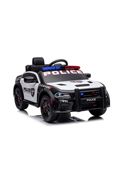 LEAN Mașină de poliție Dodge Charger, alb / negru, 107.5 x 56.5 x 33 cm, 20011