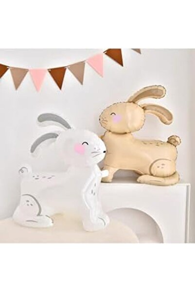 Yıldızan Mht Shop Yellowish Brown 3D Large Size Rabbit Foil Balloon 1153243