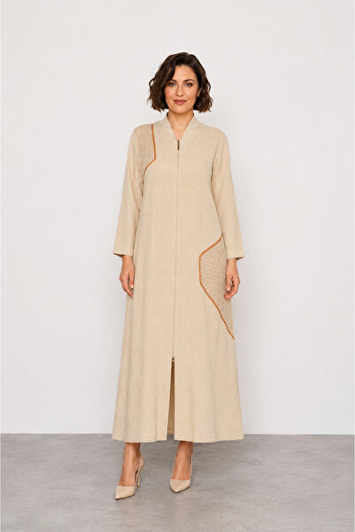 bihan store Women's Full Zipper Linen Cap Y26-1120