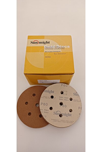 SUNMİGHT 6 DELİKLİ ZIMPARA 150MM P60 (KUTU İÇİNDE 100AD)