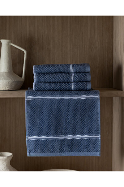 Madame Coco Sidonie 4-Pack Cotton Hand Towels - Blue - 30X45 cm