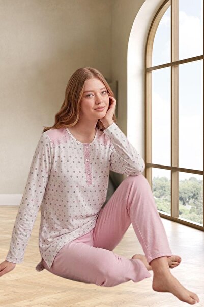 Mecit Pijama Mecit 6355 Pink Plus Size Women's Pajama Set
