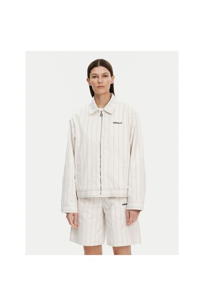 adidas Jachetă de tranziție pentru femei JJ3476 Albă