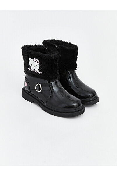 LC Waikiki Nevavm Furry Inside Girls' Boots with Hello Kitty Print