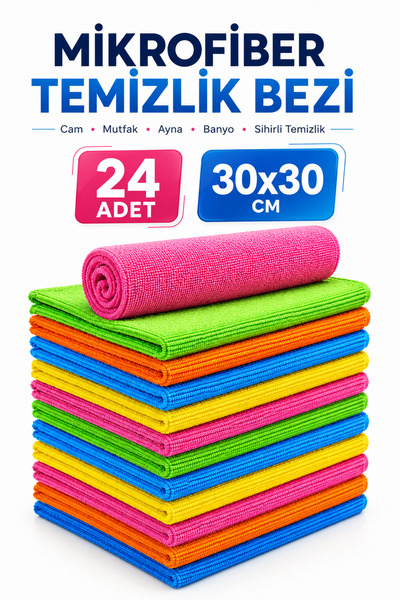 Delvos 24 komada mikrofibre kuhinjske krpe za čišćenje, magična krpa za čišće...