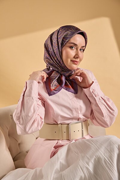 Silk Home Eșarfă din mătase twill Line Purple