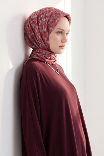 Silk Home Soft Eşarp Retro Mozaik Fuşya 90x90