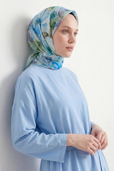 Silk Home Soft Eşarp Suluboya Gök Mavi 90x90