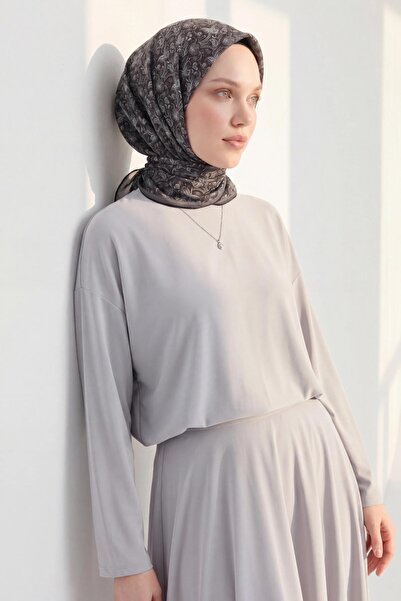 Silk Home وشاح ناعم جاردن أسود 90x90
