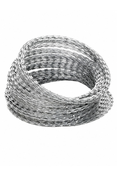 İSTANBUL ÇİT METAL 45’lik Helezonik Jiletli Tel 30 Metre Galvanizli – Duvar Ü...