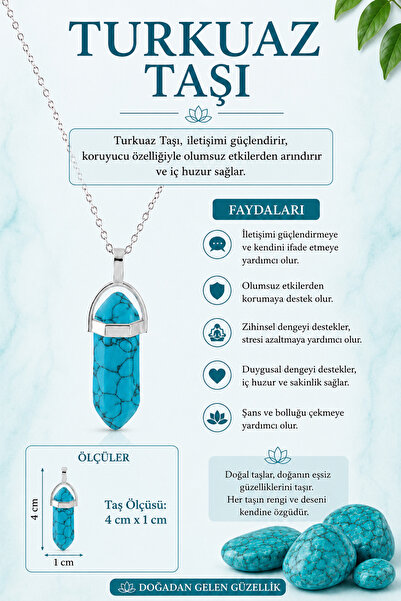 ÖZÇTAKI Natural Stone Pendant Stylish Stone Necklace Crystal Necklace Elegant...