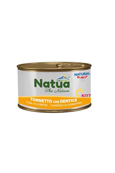 Natua طعام رطب للقطط الكتن بنكهة التونة مع سمك النهاش 85 غ