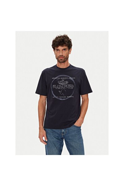 Napapijri Tricou bărbătesc NP0A88SF1761 Bleumarin