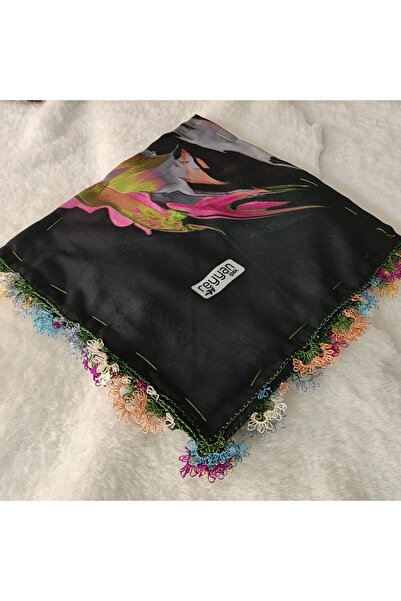 REYHAN Handmade Needlework Writing, Scarf, Yemeni, Mevlit Cover, Head Cover, ...