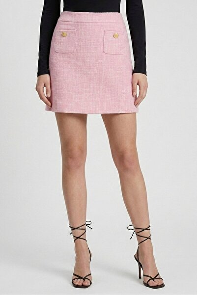 SANDRO Women Textured Mini Skirt, Pink