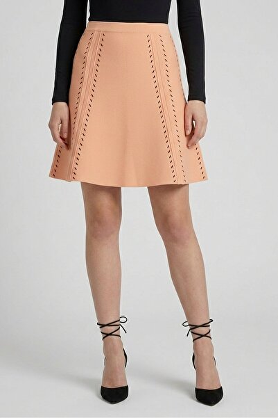 SANDRO Women Textured Mini Skirt, Peach