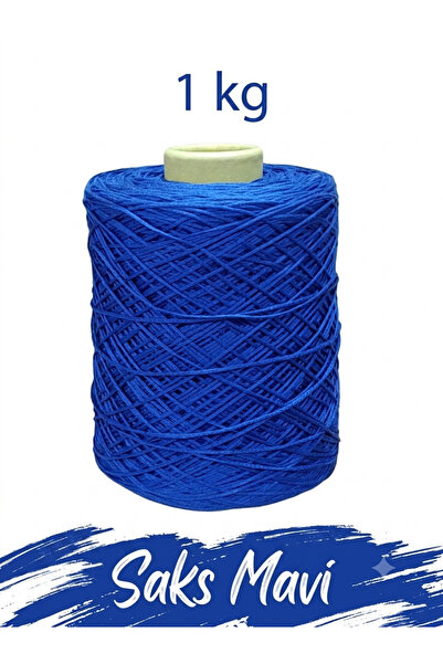 Bevella Macrame Cord Премиум тънък памучен макраме шнур Saks син 1 кг - 2 мм ...