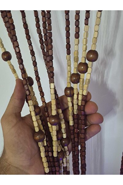 ÖZDİLEKDEKOR 27 SIRA AHŞAP KAPI PERDESİ DESENLİ KAPI PERDESİ 90X180 CM