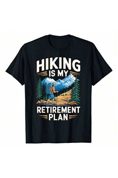 KYMC07 Hiking Is My Retirement Plan Outdoor Adventure T-Shirt, 220g Pure Cott...