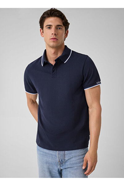 Guess Lacivert Erkek Polo T-Shirt M6YP28K4475-G7V2 Pique Polo T-Shirt