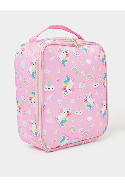 Styli Girls Pink Graphic Print Lunch Bag