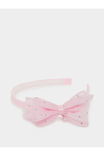 Styli Girls Pink Embellished Bow Headband