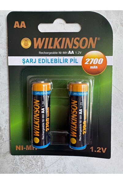 Wilkinson AA Şarj Edilebilir Kalem Pil 2700 mAh Ni-MH 1.2V 2 li