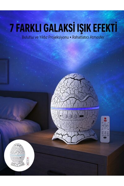 Gece Lambası Yumurta Işık Speaker Yeni Nesil Dinozor Yumurtası Görünümlü - SMSHOP8511-1654