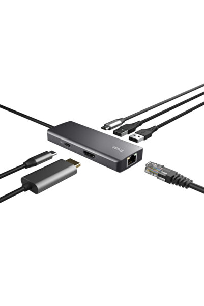 Trust Adaptor multiport 6 în 1 DALYX, USB-C, HDMI