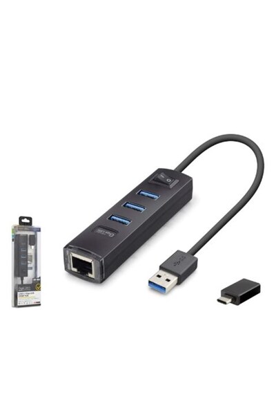 BSD iETOP RJ4503 USB Type-C 3.2 Gen1 Combo مع محور التبديل Gigabit LAN 4 Port...