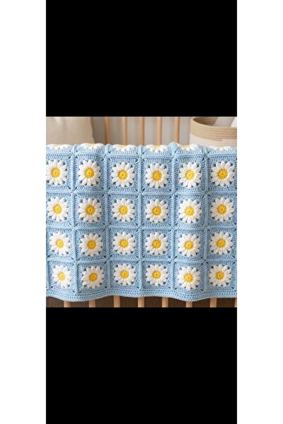 ARTTMACRAME بطانية أطفال محبوكة يدويًا - ناعمة وأنيقة ودافئة لحديثي الولادة |...
