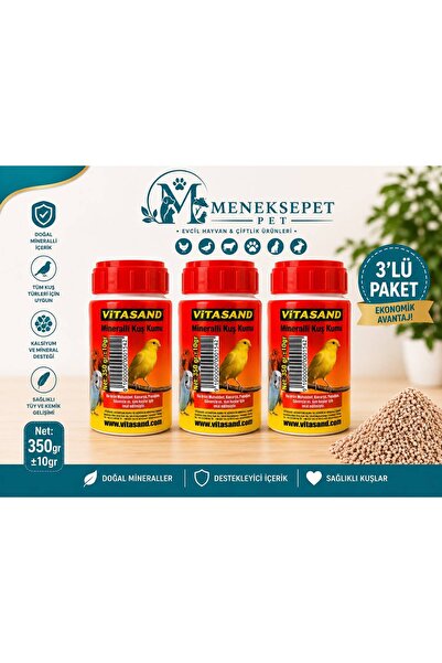 Mineralli Kuş Kumu 350 g x 3 Adet (3’lü Ekonomik Paket)