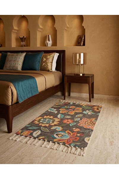 REDTAG Multicolour Floral Print Dhurrie 60x90cm