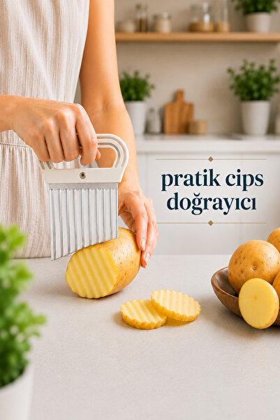 Sariva Home Wavy Potato Cutter Chips Chopper Vegetable Slicer Stainless Steel...
