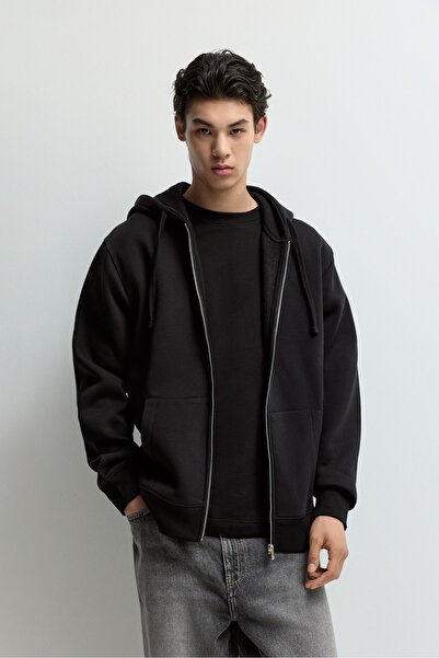 LEFTIES Temel fermuarlı sweatshirt