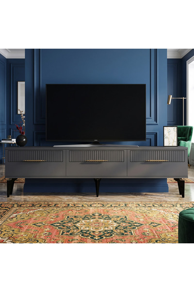 YUMEDİ DESİGN TSA1840A - EMİNA TV STAND , TV SEHPASI 180cm ANTRASİT