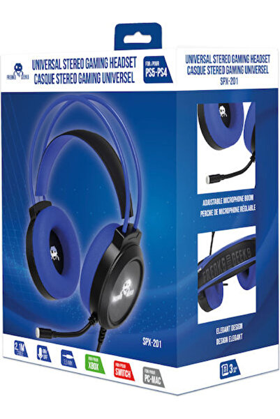 OEM Ακουστικά Gaming SPX201 On-Ear με σύνδεση 3.5 χιλιοστών, Πολύχρωμα, για N...