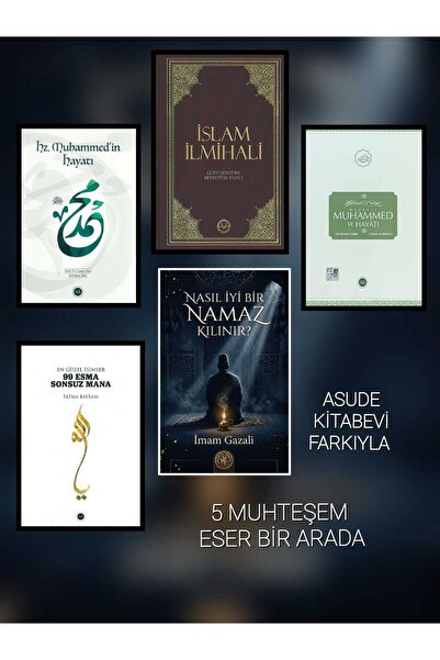 Diyanet İşleri Başkanlığı 99 Esma-Hatemül Enbiya -Hz Muhammedin Hayatı-İslam İlmihali Orta Boy-Nasıl İyi Bir Namaz Kılınır?-5'Lİ SET